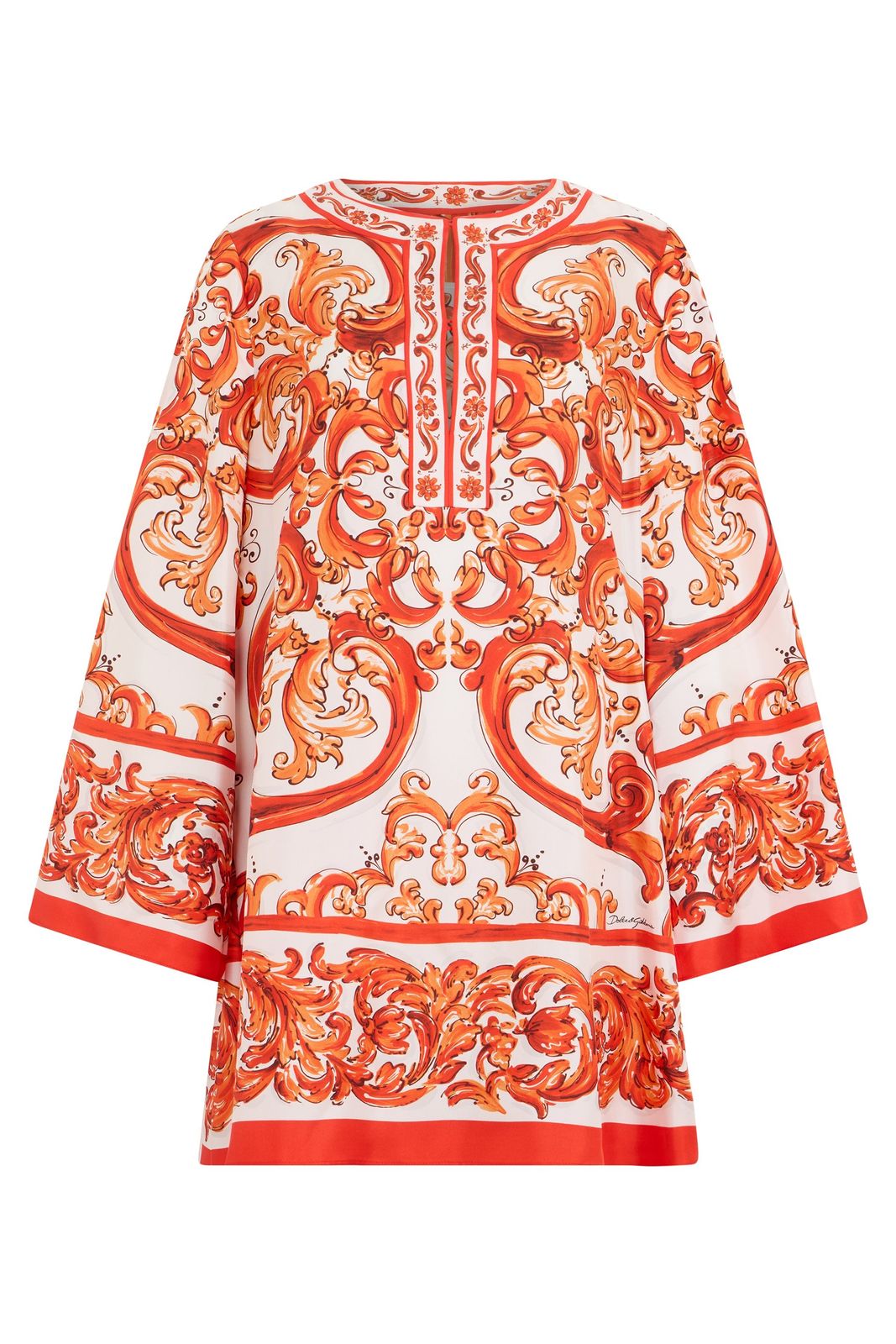【新品・最安値】Dolce & Gabbana Twill caftan with majolica print 正規品 その他
