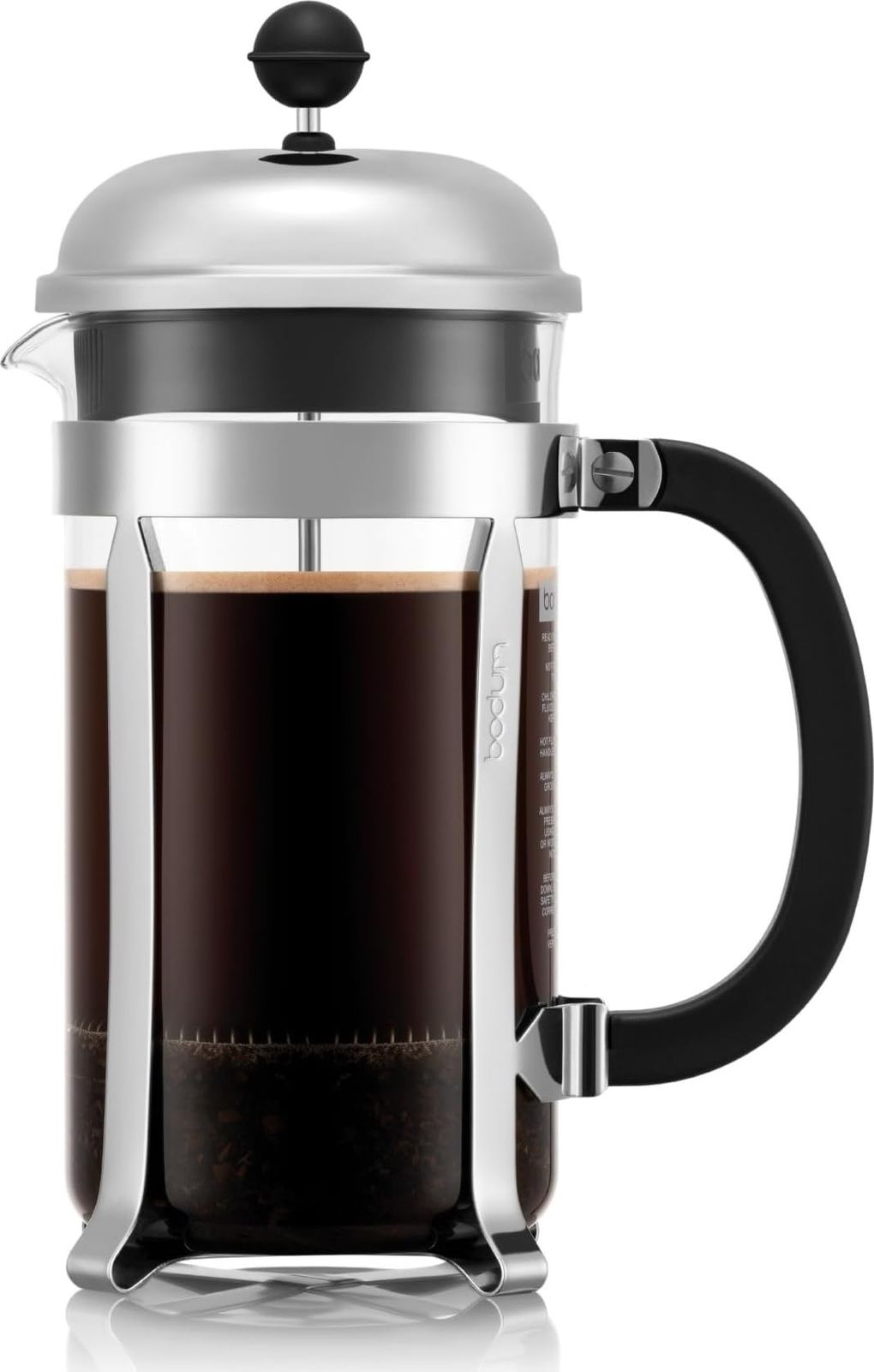 BODUM ボダム コーヒーメーカー コーヒープレス CHAMBORD シャンボール フレンチプレス コーヒーメーカー 1000ml シルバー ステンレスフィルター ガラスビーカー 浸漬式 コーヒー 【正規品】 1928-16ym 0f972eaa 6,472円