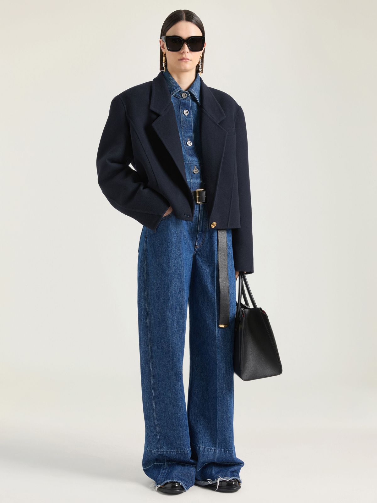 【新品・最安値】Givenchy Raw edge wide leg denim trousers MEDIUMBLUE 正規品 スキニーデニム