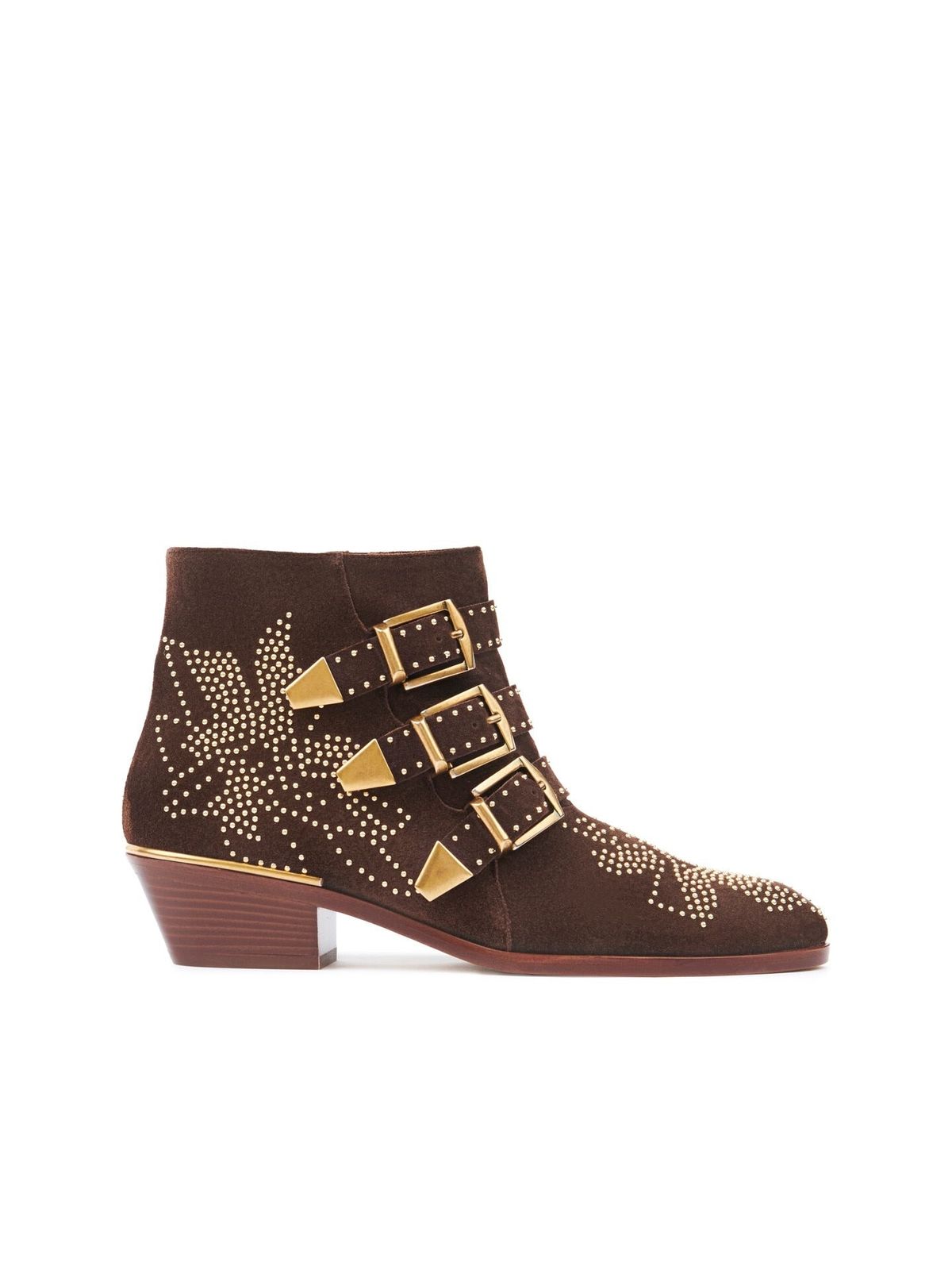 【新品・最安値】Chloé Susan ankle boots in suede with studs 正規品 その他 75,845円