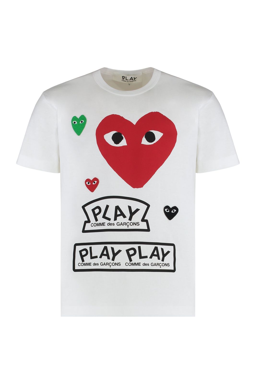 【新品・最安値】Comme des Garçons PLAY Cotton T-shirt with logo 正規品 Tシャツ 13,104円