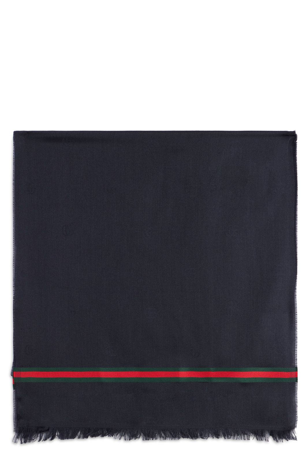 【新品・最安値】Gucci Scarf with fringes and web band 正規品 その他 42,445円