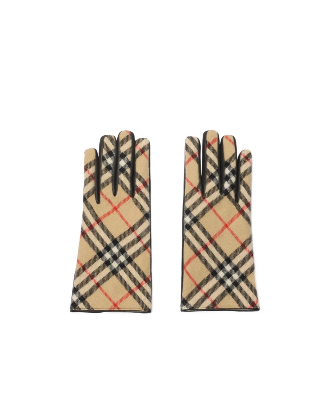 【新品・最安値】Burberry Lg core check glove m SANDIPCHECK 正規品 手袋・アームカバー