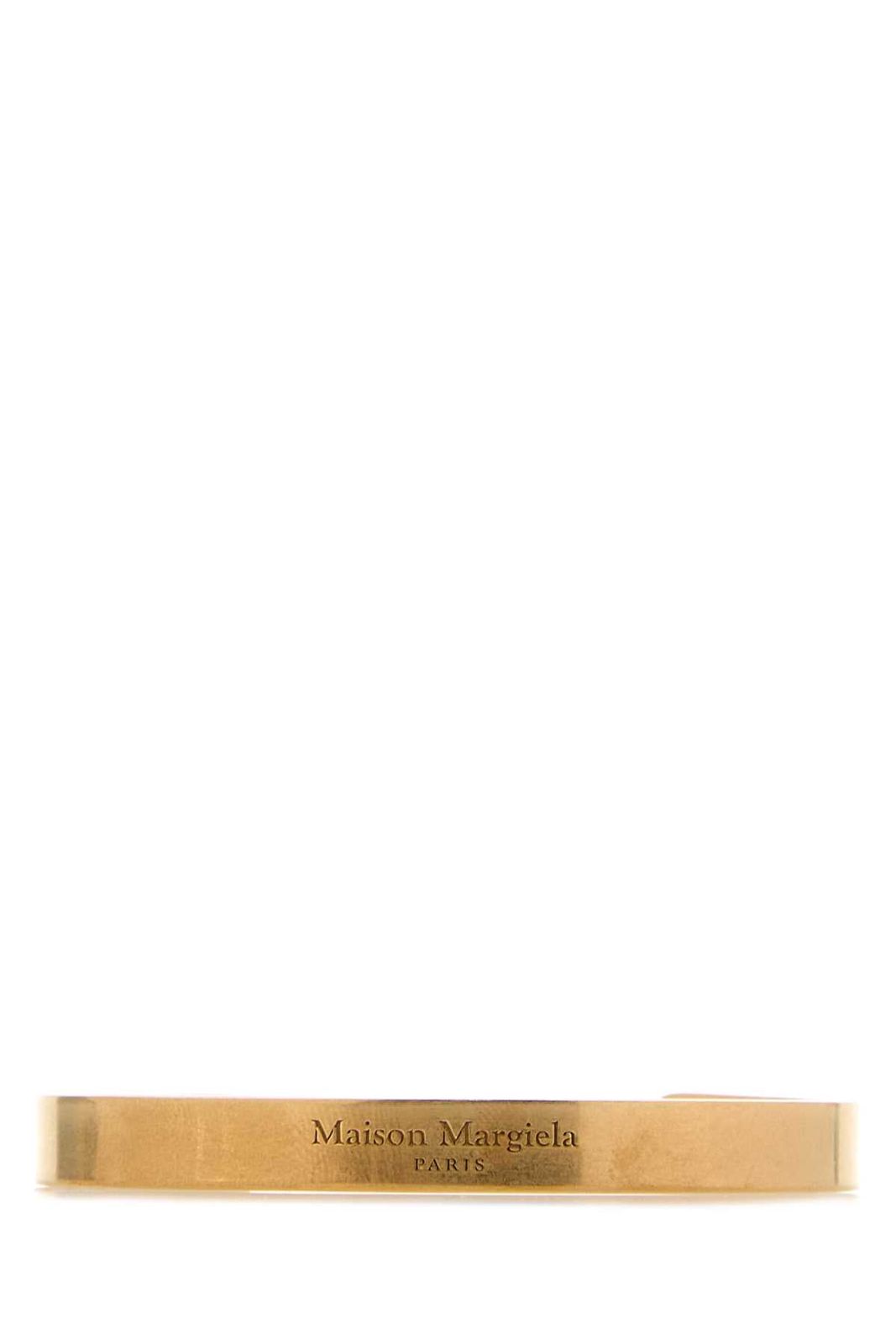 【新品・最安値】Maison Margiela Logo reference cuff 8 mm YELLOWGOLDPLATINGBURATTATO 正規品 ブレスレット