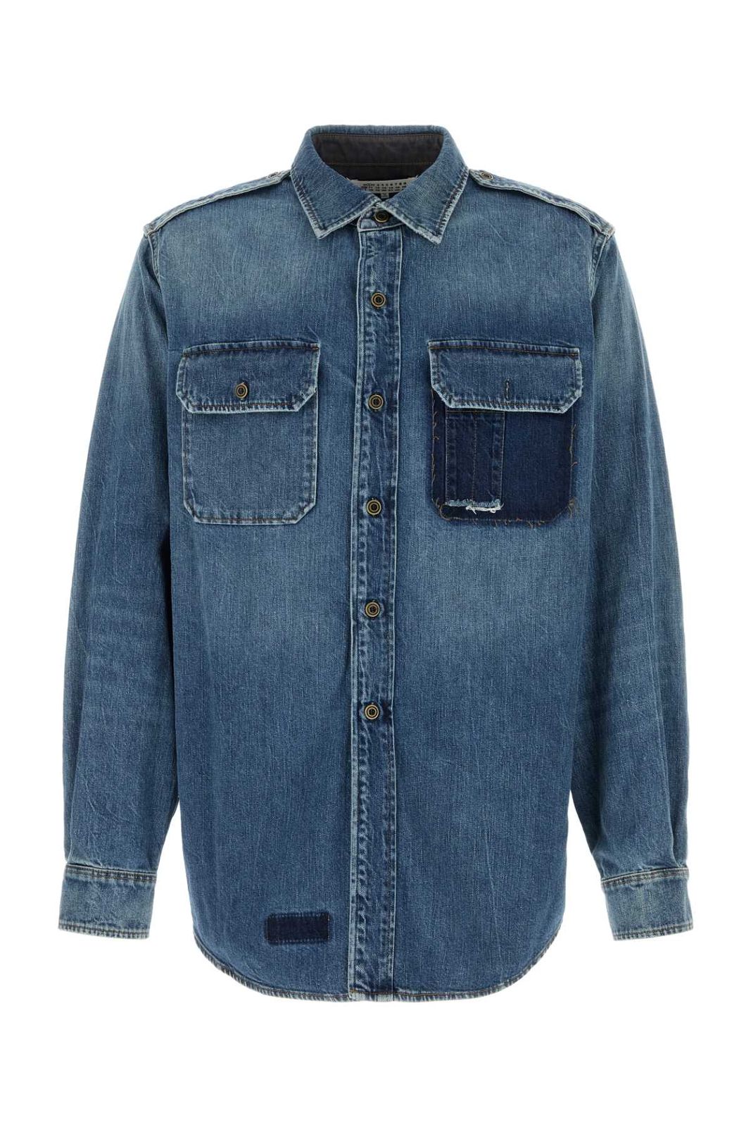 【新品・最安値】Maison Margiela Long-sleeved shirt Blue 正規品 Tシャツ