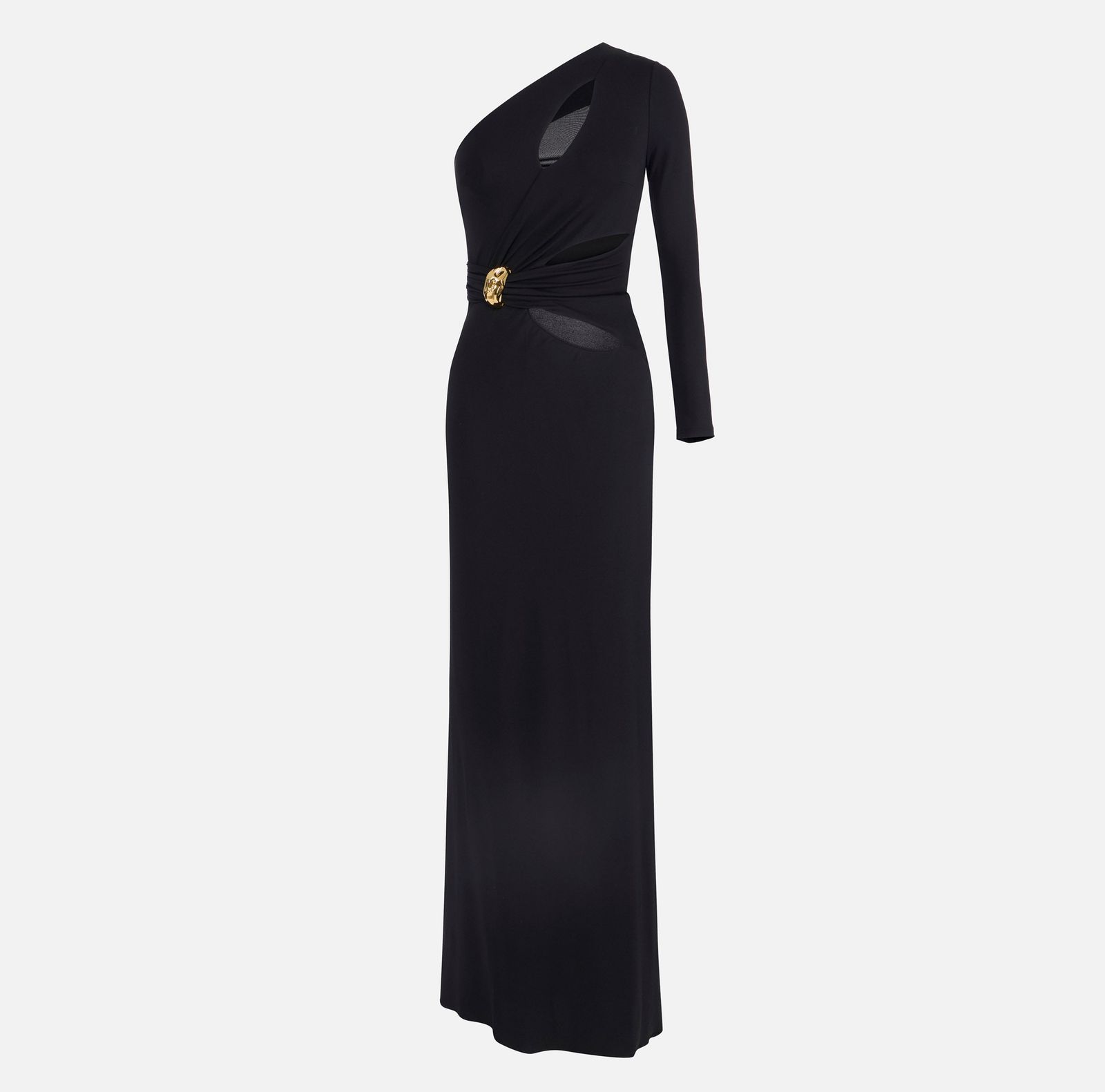 【新品・最安値】Elisabetta Franchi Abito lungo catout NERO 正規品 その他