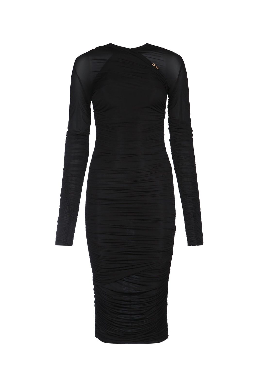 【新品・最安値】Elisabetta Franchi Abito midi manica lunga NERO 正規品 その他