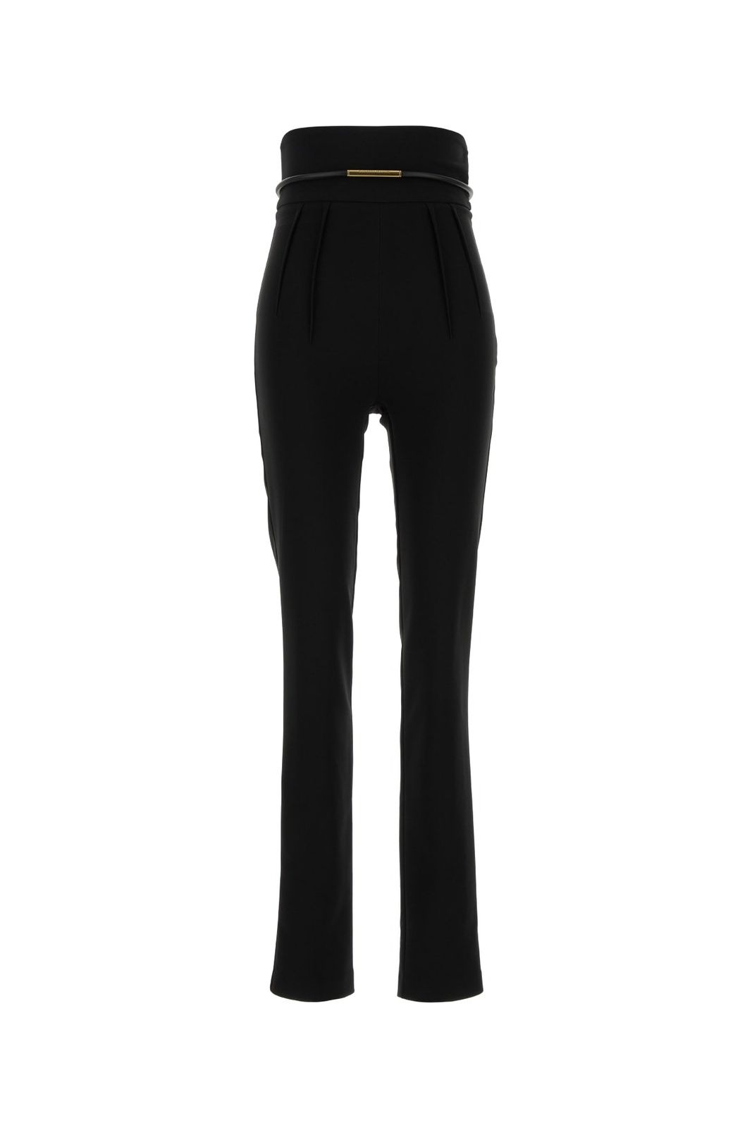 【新品・最安値】Elisabetta Franchi Pantalone vita alta con cintura NERO 正規品 その他 29,510円
