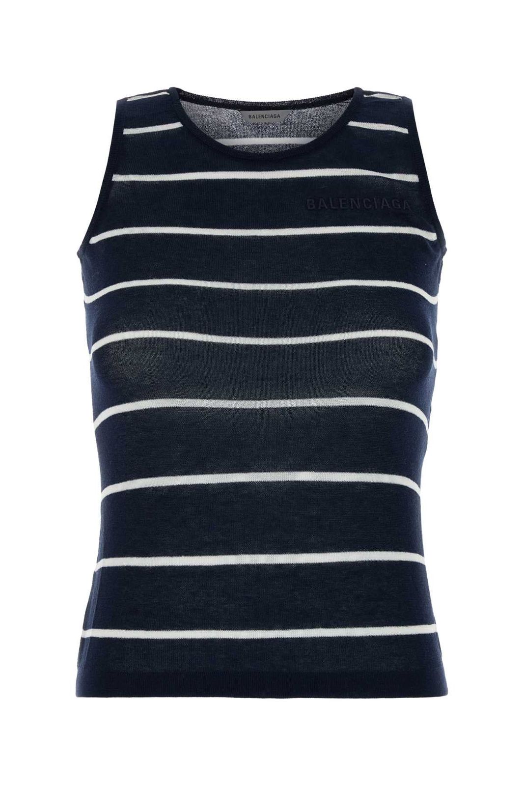 【新品・最安値】Balenciaga Cropped tank top NAVY/ WHITE 正規品 その他