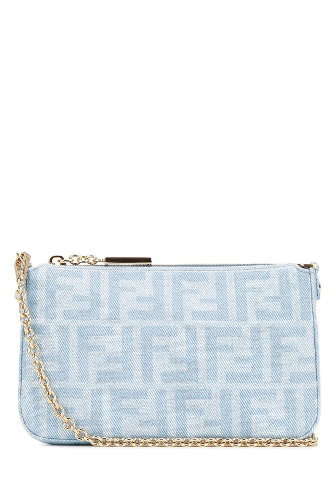 【新品・最安値】Fendi Baguette pouch denim ff/vit.c DENIM CH+CERULEO+OS 正規品 ハンドバッグ