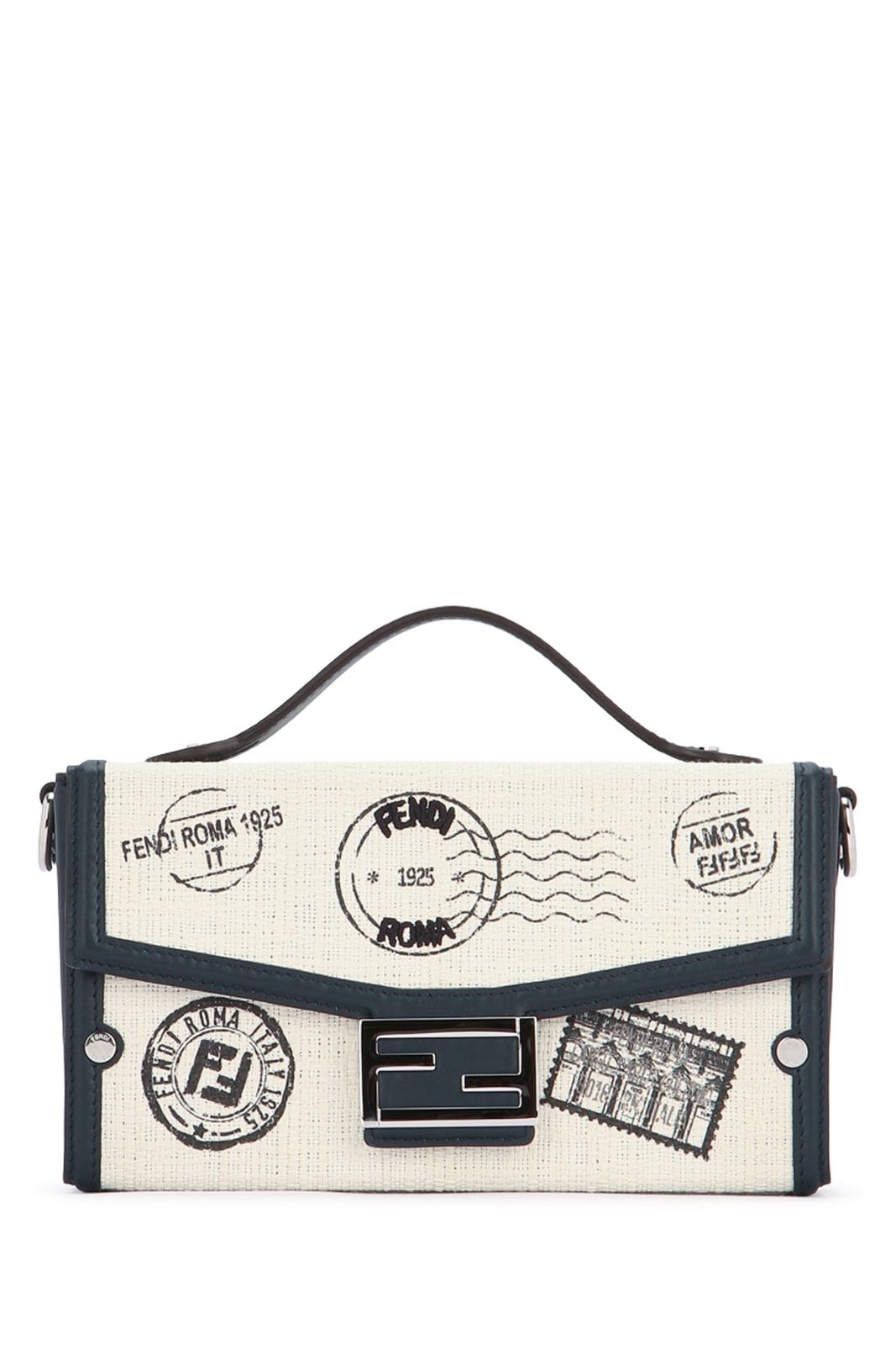 【新品・最安値】Fendi Baguette sft trunk st bollo NATURALE/N+BLU SC+P 正規品 ハンドバッグ