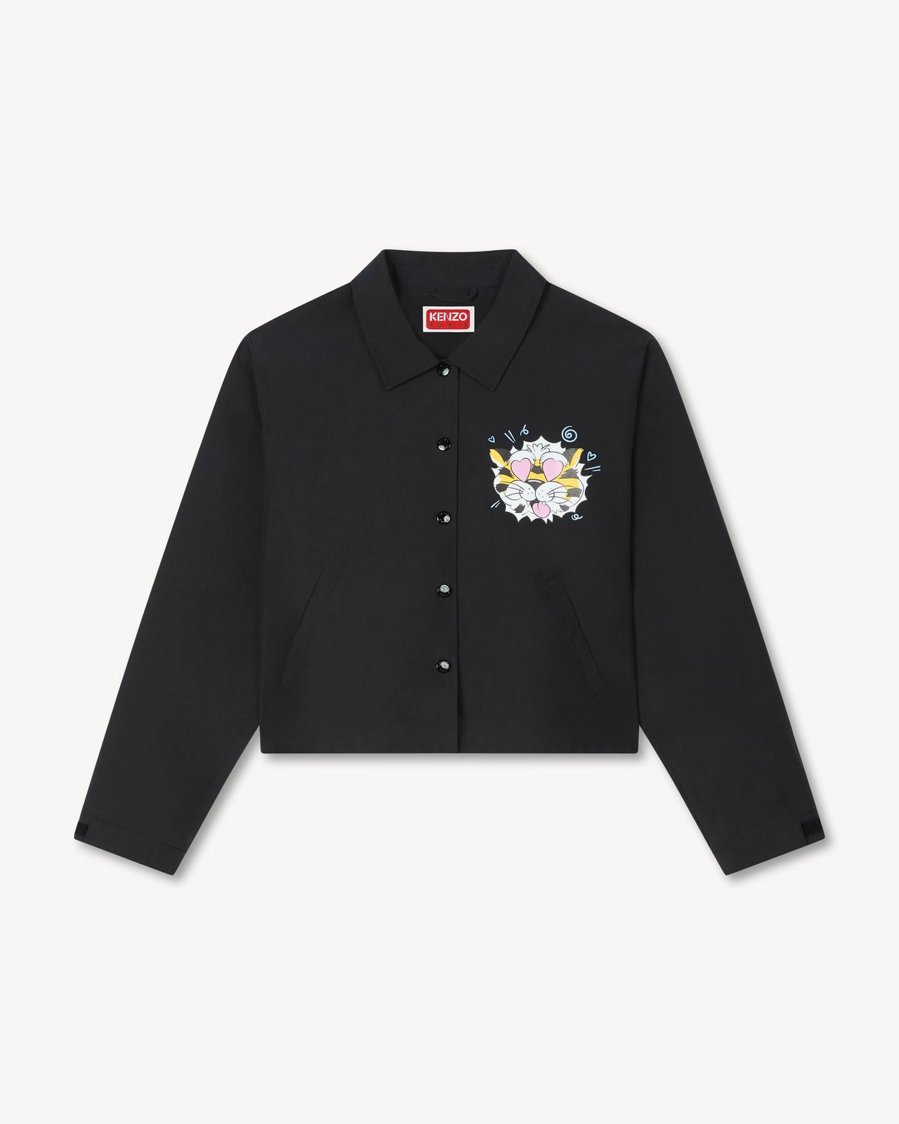 【新品・最安値】Kenzo wild tiger non padded coach jacket BLACK 正規品 Gジャン・デニムジャケット・カバーオール