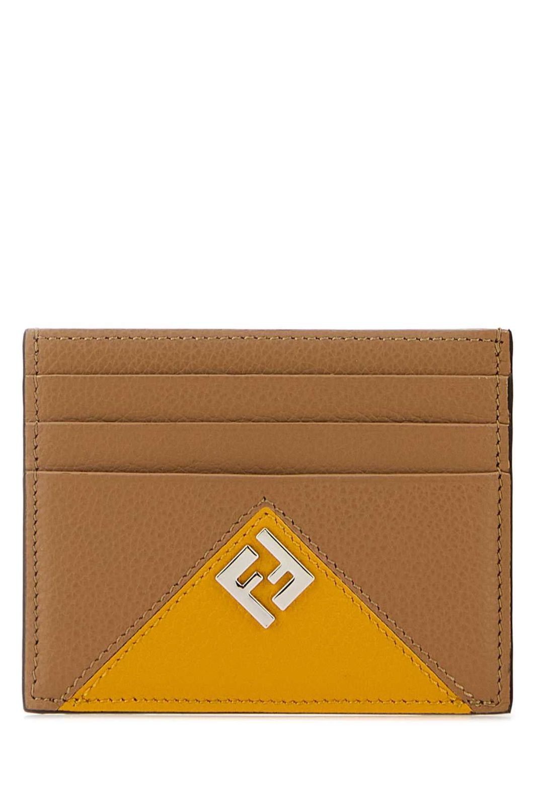 【新品・最安値】Fendi Card holder YELLOW BROWN 正規品 三つ折り財布