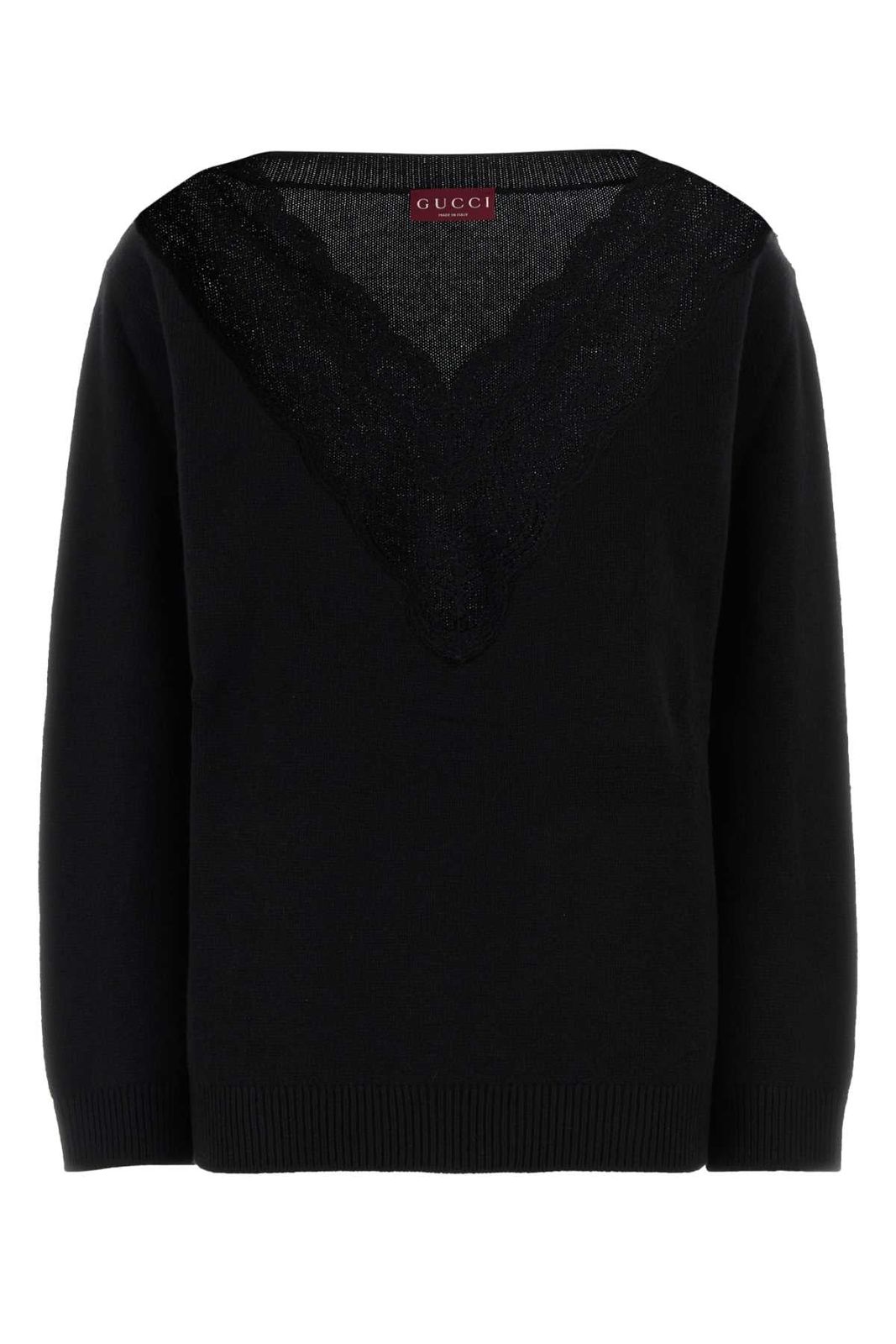 【新品・最安値】Gucci L/s v/nk top NERO 正規品 ノースリーブ