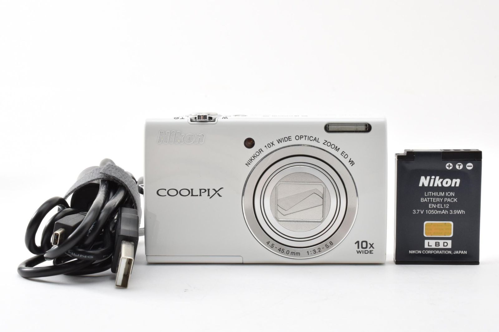 実用品 Nikon ニコン Coolpix S6200 白 ナチュラルホワイト コンパクトデジタルカメラ #4406
