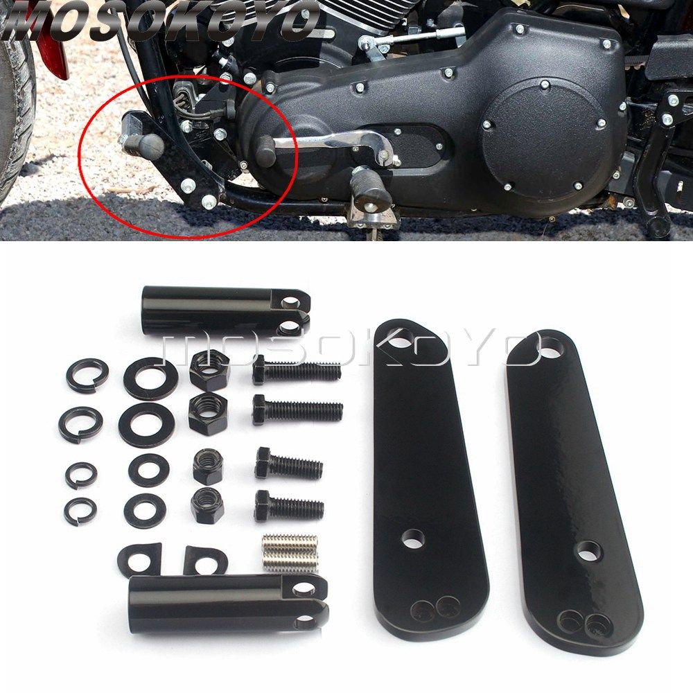 Harley Dyna FXDB 1991-2017 用 フットレストマウントキット ブラック