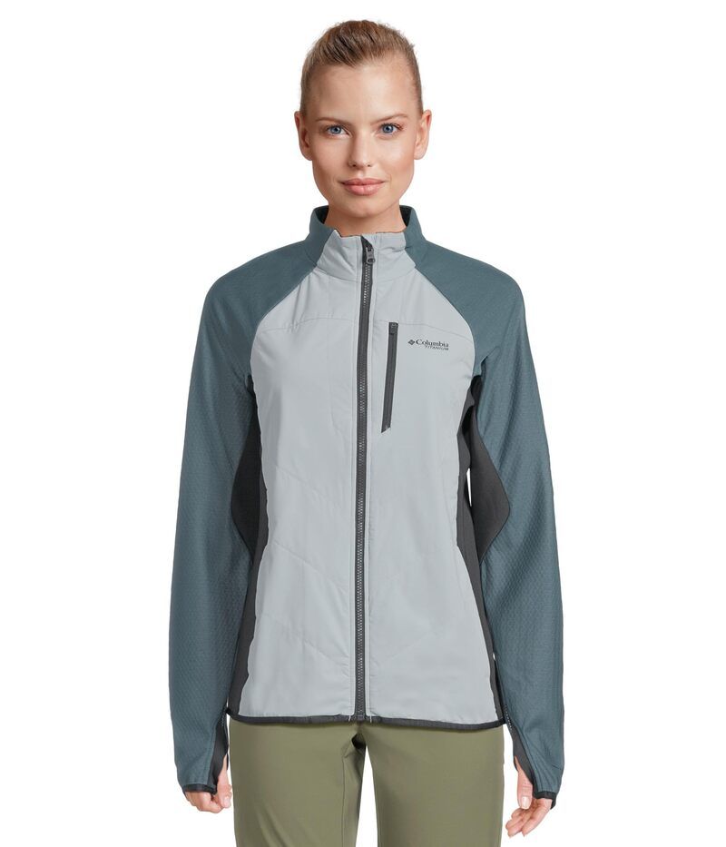 コロンビア レディース アウター コート Columbiarcticrest Hybrid Full Zip Crushed BlueEv ブルー