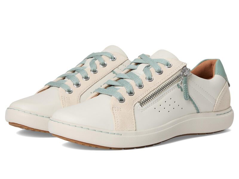 クラークス レディース シューズ スニーカー Clarks Nalle Zen White Combi Leather ホワイト