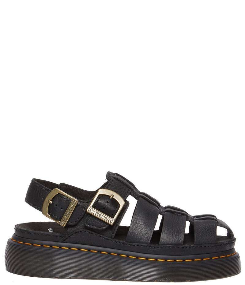 ドクターマーチン レディース シューズ サンダル プラットフォーム レザー Dr Martens Womens Wrenlie Grizzly Leather Fisherman Platform S