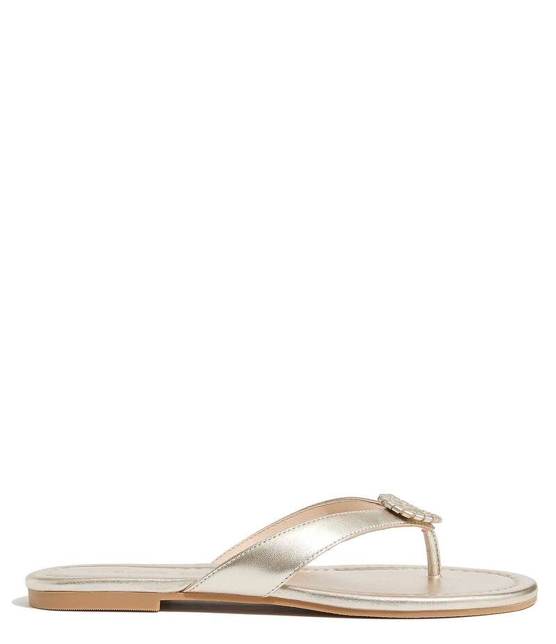 ジャックロジャース レディース シューズ サンダル レザー Jack Rogers Roxy Leather Flip Flops Platinum