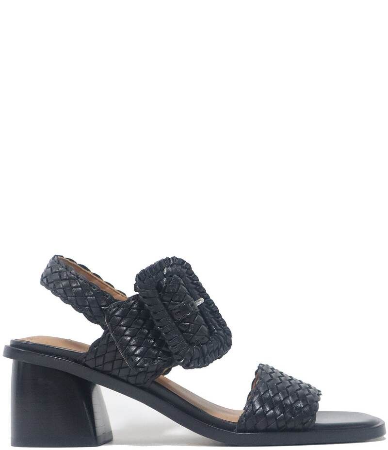 ジェントルソウルズ レディース シューズ サンダル レザー ヒール Gentle Souls Madylyn Woven Leather Block Heel Sandals Black ブラック 27,170円