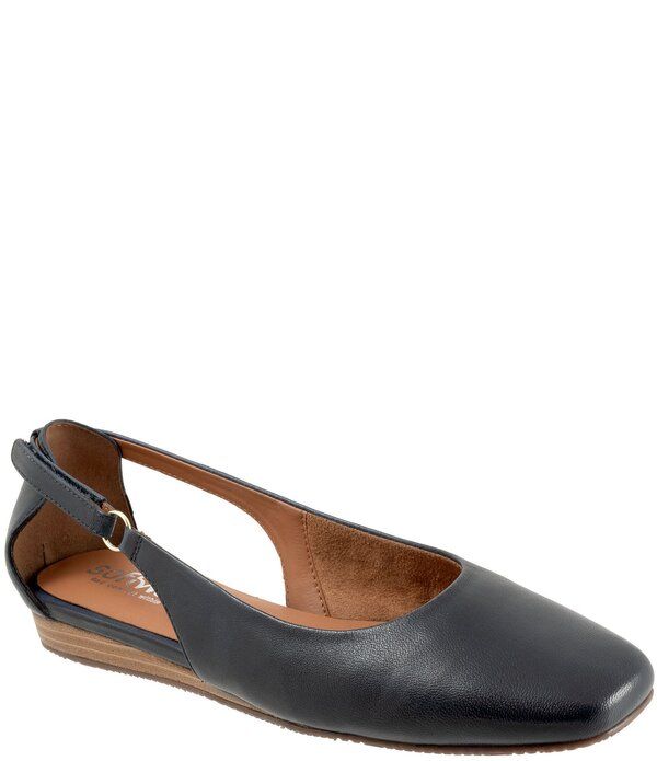ソフトウォーク レディース シューズ パンプス レザー SoftWalk Venice Leather Flats Navy ネイビー