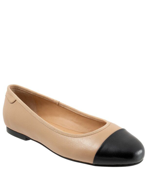 トロッターズ レディース シューズ パンプス カラーブロック キャップ レザー Trotters Clara Colorblock Leather Cap Toe Flats BeigeBlack ブ 31,070円
