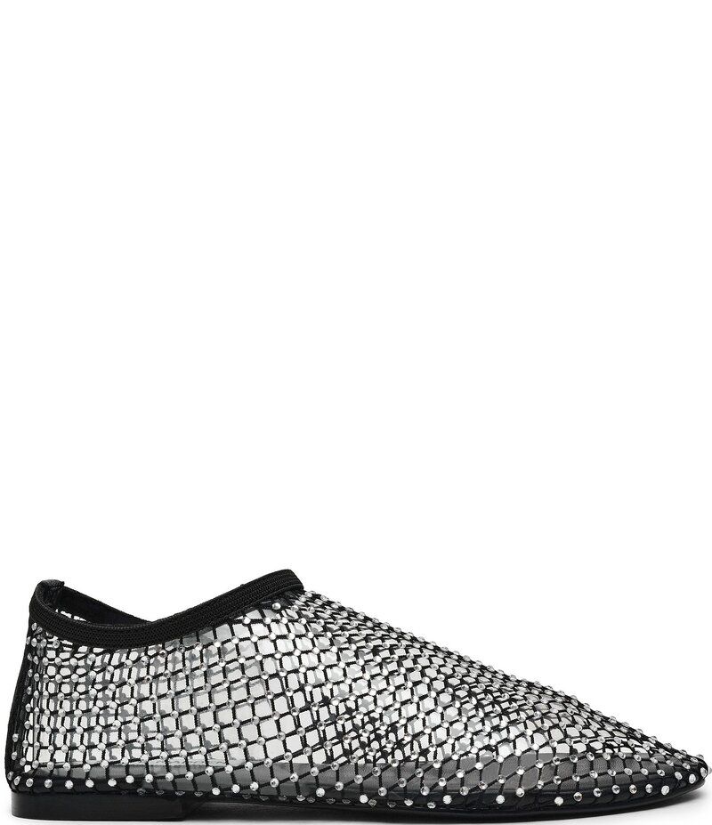 スティーブ マデン レディース シューズ パンプス メッシュ Steve Madden MinoR Mesh Rhinestone Flats Black ブラック