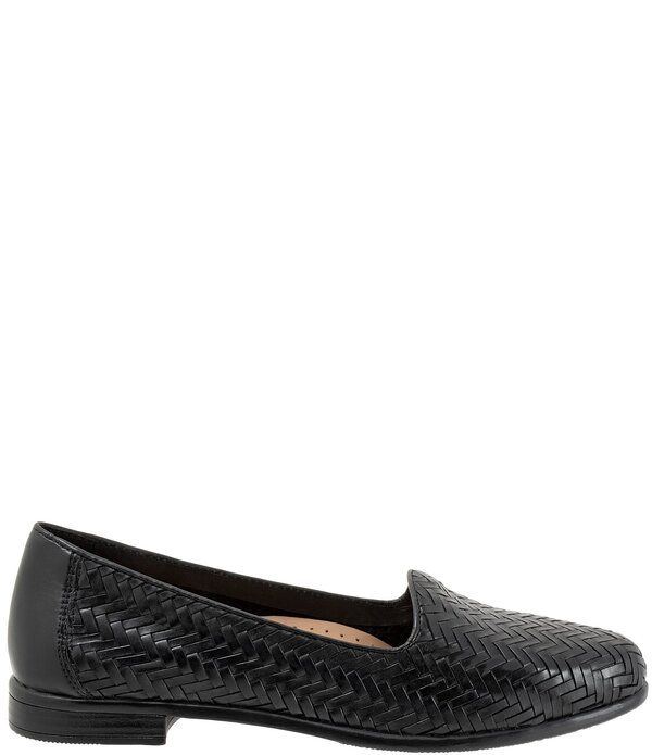 トロッターズ レディース シューズ パンプス レザー ローファー Trotters Liz III Woven Leather Loafers Black ブラック