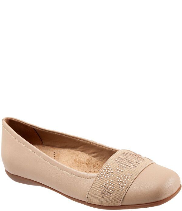 トロッターズ レディース シューズ パンプス レザー Trottersamantha Leather Slip On Flats Nude Gem