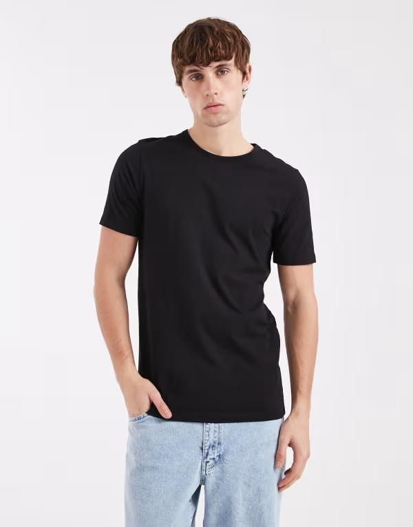ジャック アンド ジョーンズ メンズ トップス Tシャツ スリムフィット Jack Joneshort sleeve slim fitshirt Black ブラック