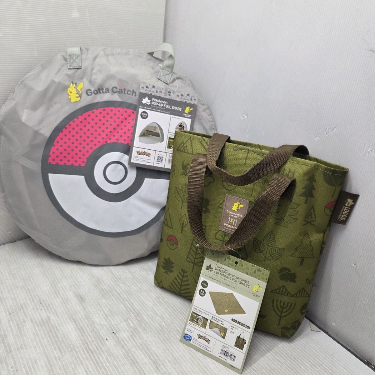 S05973 ロゴス LOGOS ポケモン 2セット ポップフルシエード 86100000 防水シート ファミリー キャンプ アウトドア 未使用 11,100円
