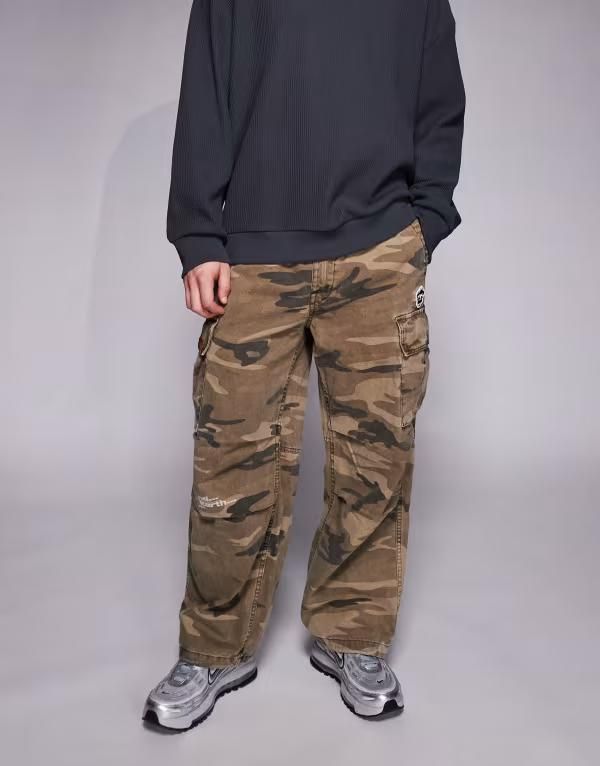 ベイシング エイプ メンズ ボトムス カジュアルパンツ カーゴパンツ Aape by A Bathing Ape loose fit cargo pants camo Multi マルチカラー