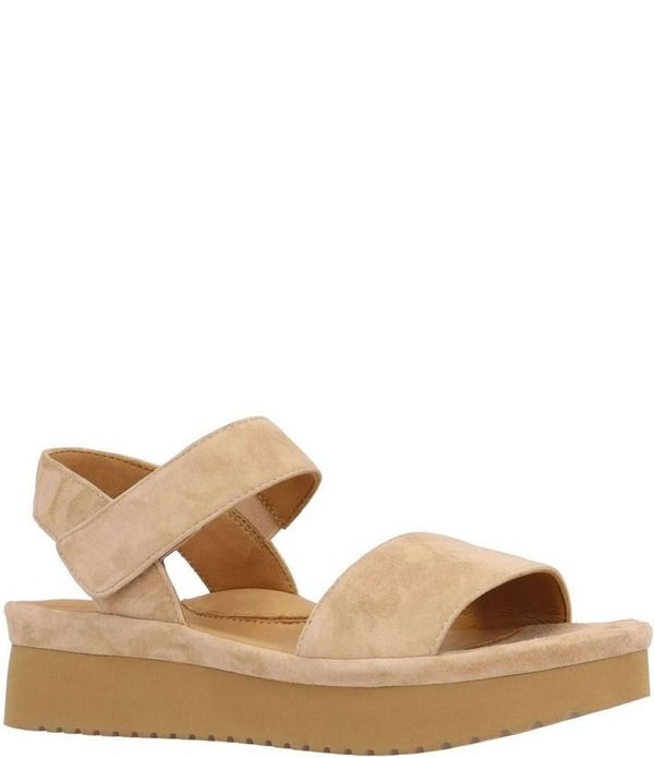 ラモールドピード レディース シューズ サンダル プラットフォーム スエード LAmour Des Pieds Abrilla Suede Platform Wedge Sandals Nude