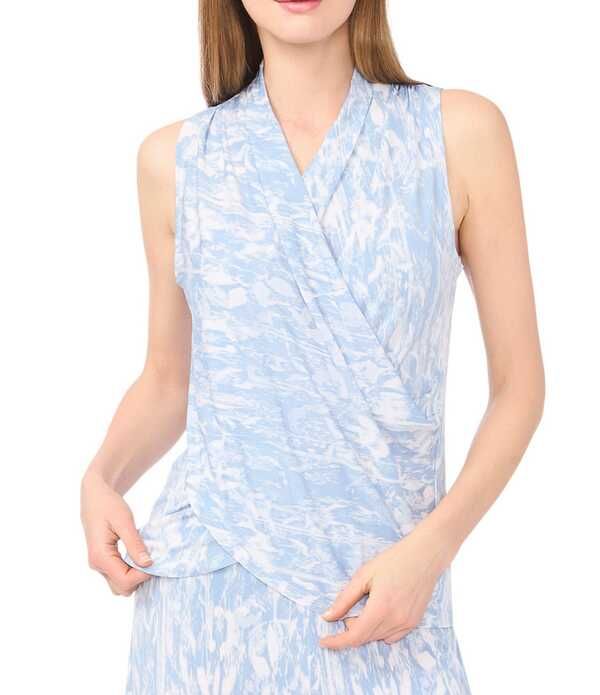 ヴィンスカムート レディース トップス シャツ Vネック ノースリーブ ニット Vince Camuto Lake Breeze Knit VNeck Sleeveless Coordinating