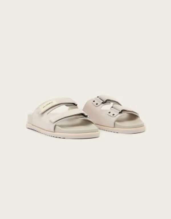 オールセインツ メンズ シューズ サンダル AllSaints Vex double strap buckle velcro sandals WHITE ホワイト 45,370円