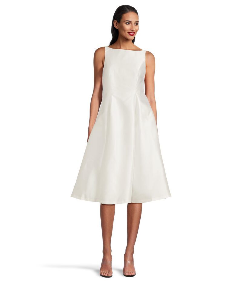 アドリアナ パペル レディース トップス ワンピース ノースリーブ Adrianna Papell Sleeveless Tea Length Dress Ivory アイボリー