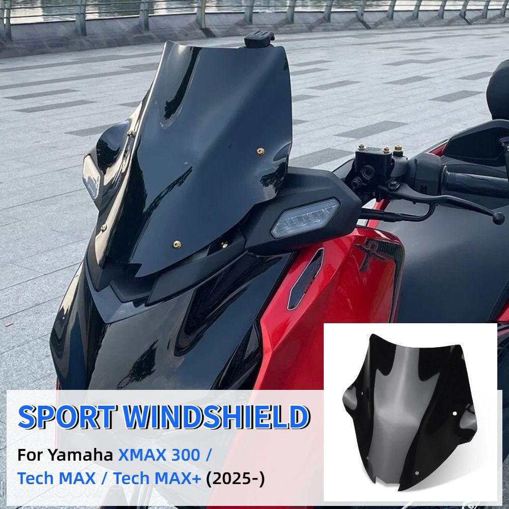 Yamaha XMAX300/X-MAX 300 用 スポーツウインドシールド ダークスモーク