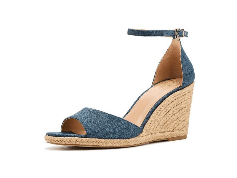 ヴィンスカムート レディース シューズ ヒール Vince Camuto Felyn Espadrille Wedge Denim Blue デニム