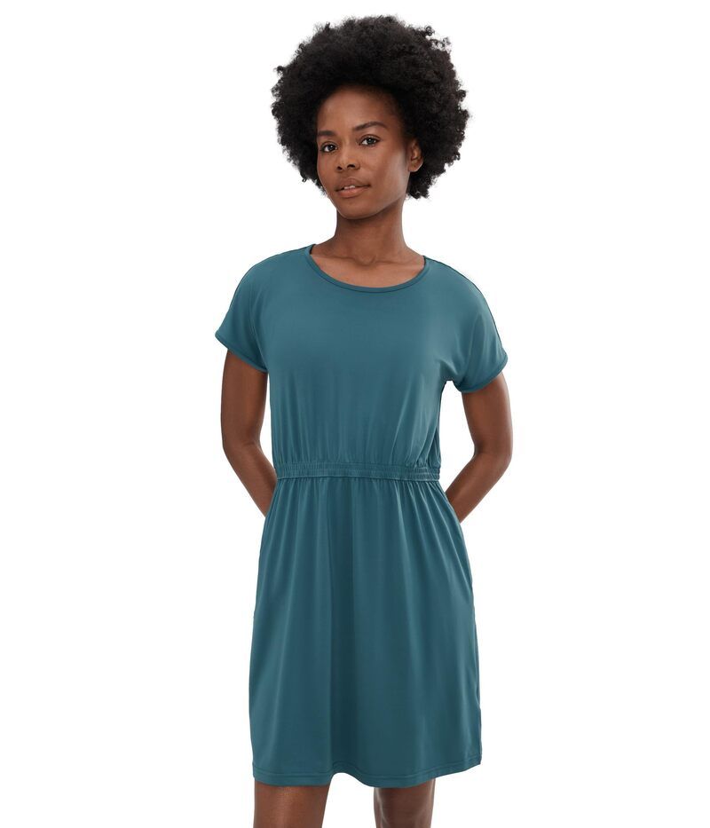 コロンビア レディース トップス ワンピース Columbia Chill River Short Sleeve Dress Everblue