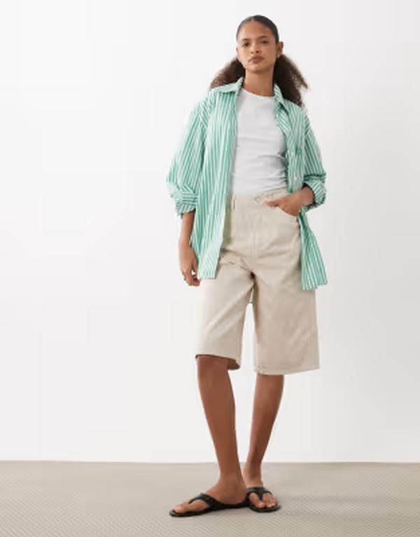 エイソス レディース ボトムス ハーフパンツ・ショーツ ショートパンツ ASOS DESIGN baggy bermuda shorts ineutral NEUTRAL