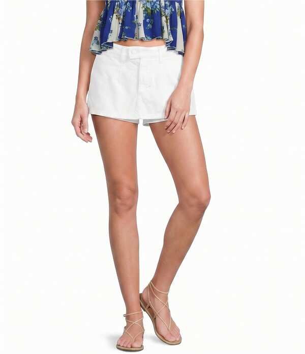 フリーピープル レディース ボトムスカート デニム ローライズ Free People We The Free Galivanting Peekaboo LowRise Denimicro Skort