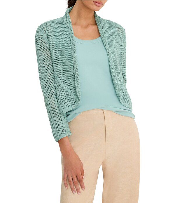 ニックアンドゾー レディース アウター コート メッシュ カーディガン NIC ZOE Mesh Cocoon Open Front Long Sleeve Cardigan Aquifer