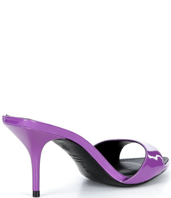 シュッツ レディース シューズ サンダル レザー Schutz Elodie Patent Leather Stiletto Slide Sandals Viola