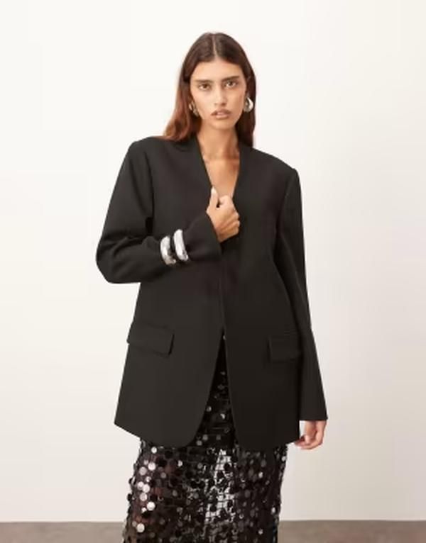 アレンジ レディース アウター ジャケット・ブルゾン ブレザー ARRANGE ultimate collarless blazer Black ブラック 36,920円