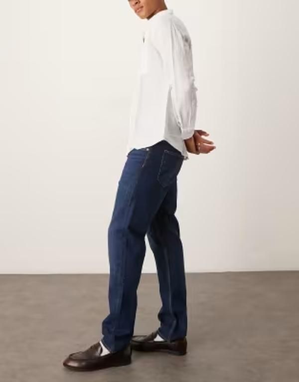 アルケット メンズ ボトムス デニムパンツ ジーンズ ARKET Park regular straight fit jeans in deep blue wash Deep blue wash ブル