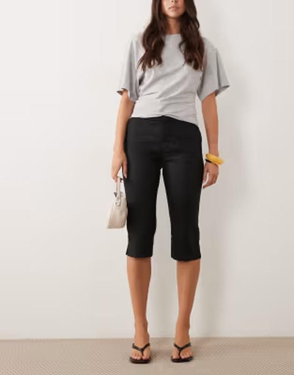 マンゴ レディース ボトムス カジュアルパンツ キャップ Mango capri pants Black ブラック 20,235円