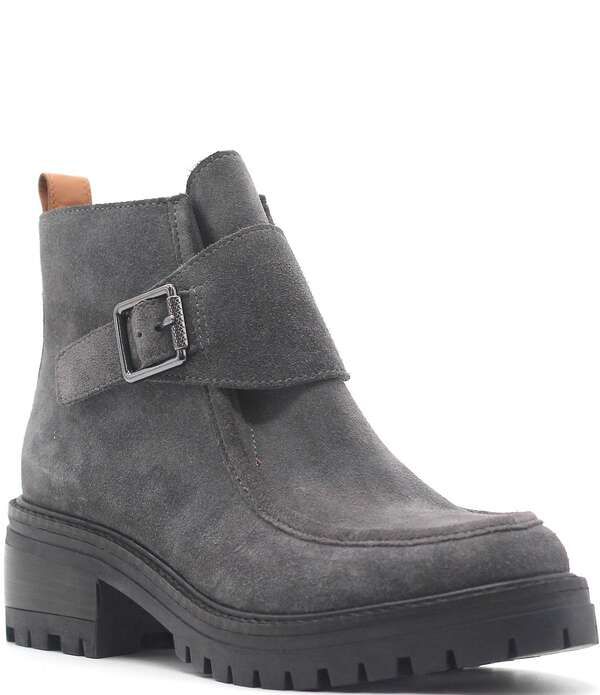 ジェントルソウルズ レディース シューズ ブーツ・レインブーツ モンクストラップ モンク スエード Gentle Souls Baden Suede Monk Strap Hardware Booti