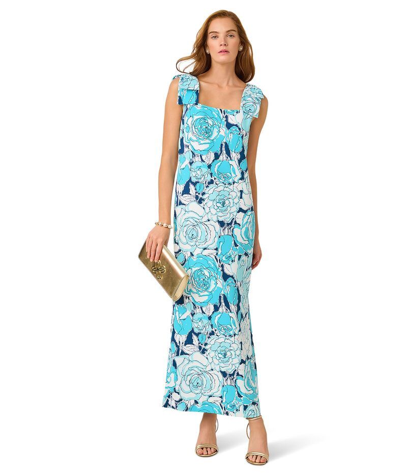 リリーピュリッツァー レディース トップス ワンピース マキシ Lilly Pulitzer Bernice Maxi Dress Capri Blue Rosanna ブルー