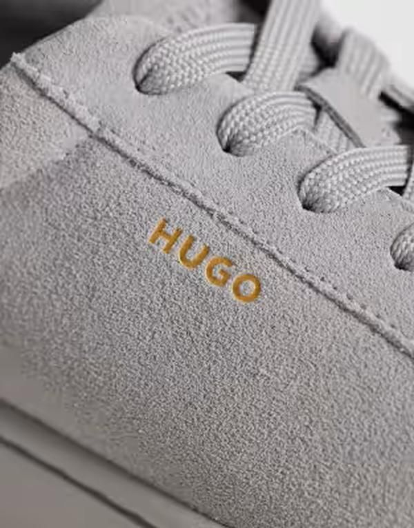 ヒューゴレッド メンズ シューズ スニーカー ロゴ HUGO Red logo detail sneakers Gray グレー 52,680円